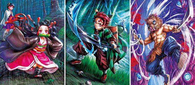 Poster 3d  lenticulaire Demon Slayer 30x40 cm