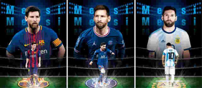 Poster 3d  lenticulaire Lionel Messi 30x40 cm