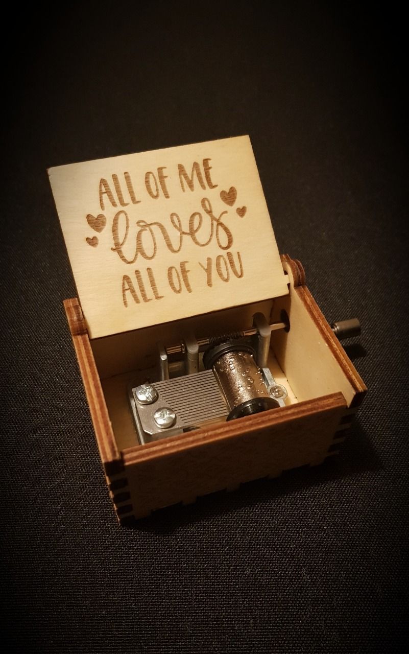 Boîte à musique en bois, Music box John Legend - All of me