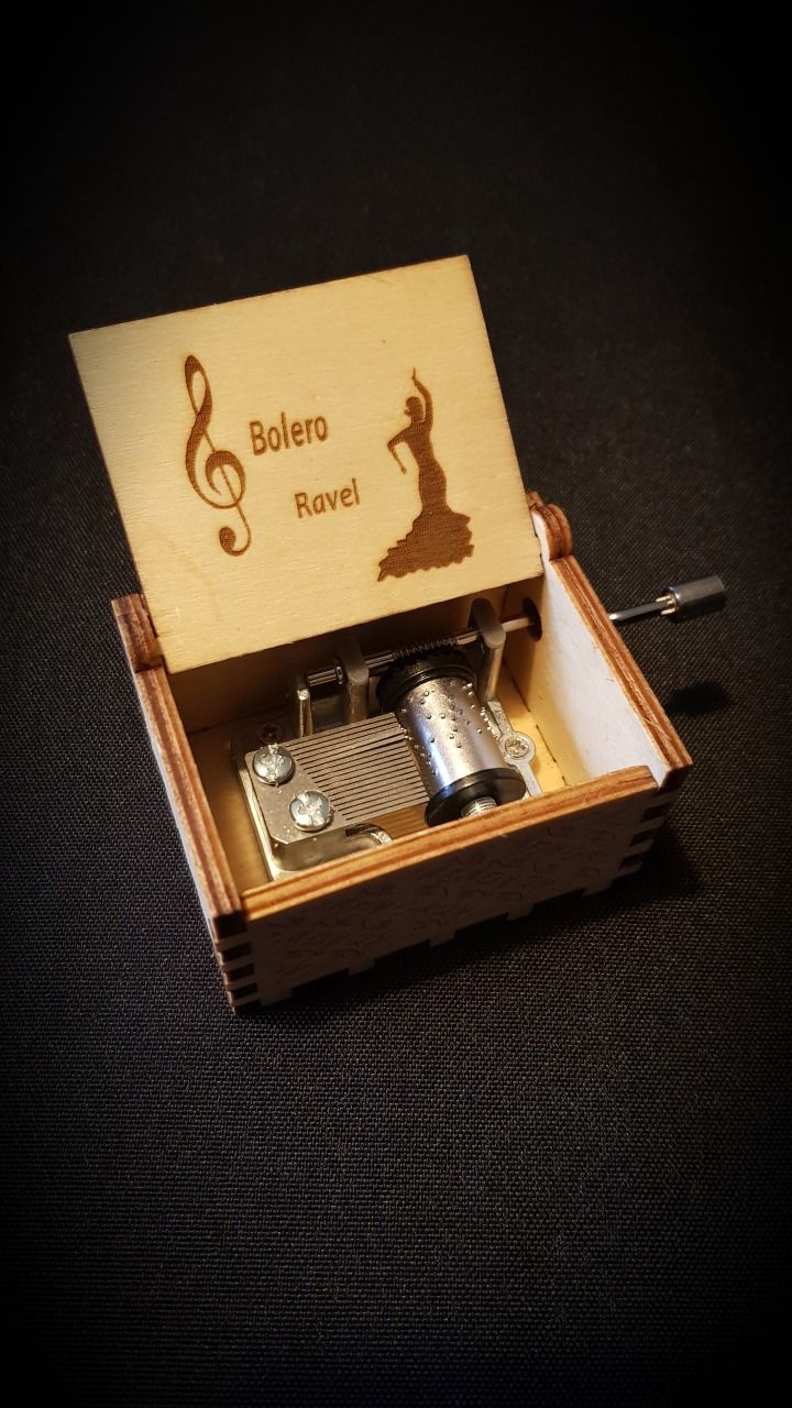 Boîte à musique en bois, Music box Ravel - Boléro