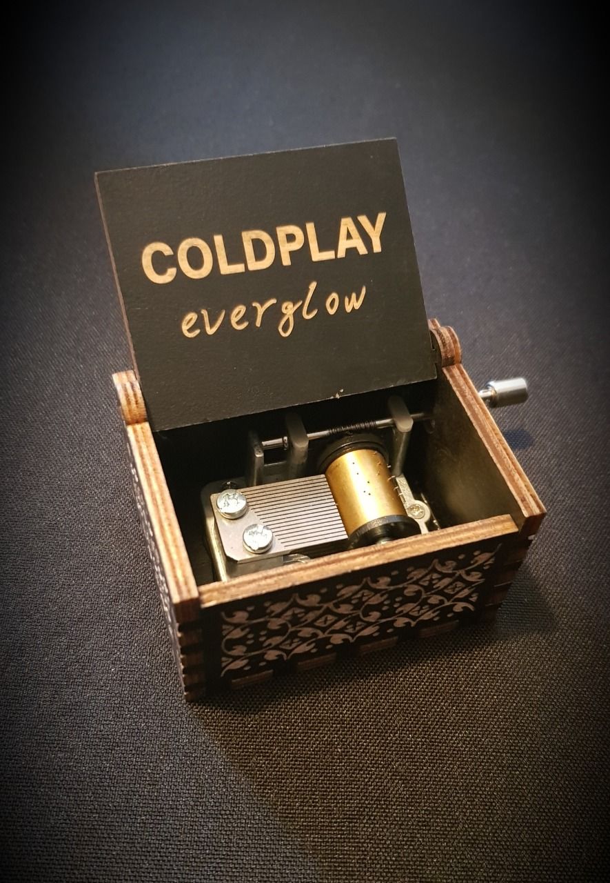 Boîte à musique en bois, Music box Coldplay - Everglow