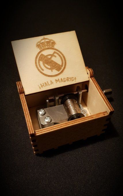 Boîte à musique en bois, Music box Hymne Real Madrid - Hala Madrid