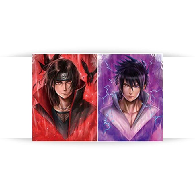 Poster 3d  lenticulaire Itachi / Sasuke 30x40 cm