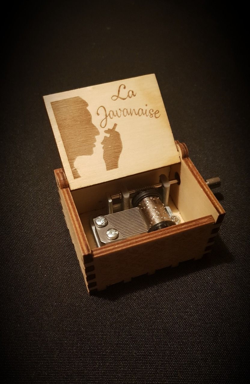Boîte à musique en bois, Music box Serge Gainsbourg - La Javanaise