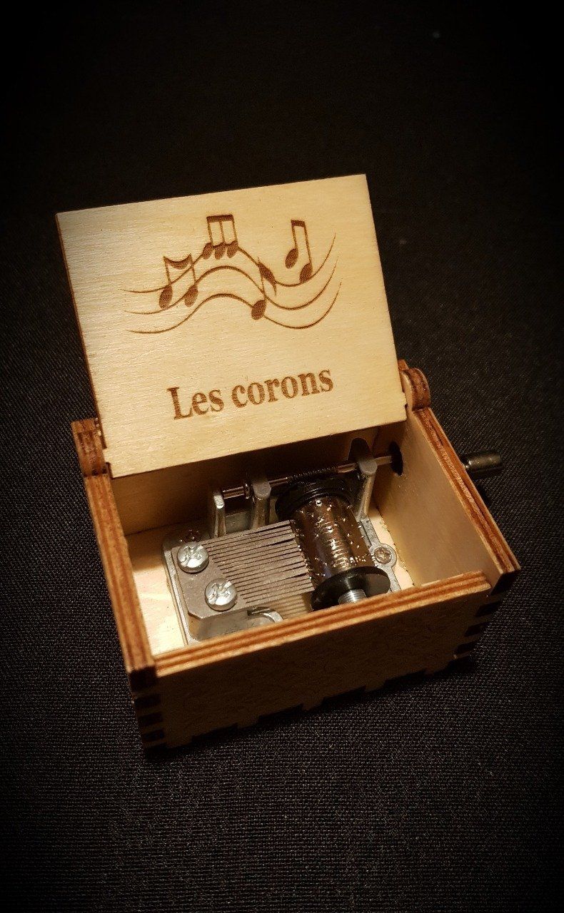 Boîte à musique en bois, Music box Pierre Bachelet - Les Corons
