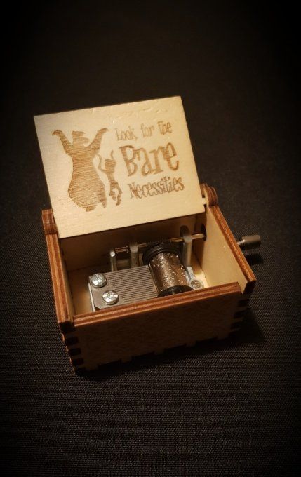 Boîte à musique en bois, Music box Le livre de la jungle - Il en faut peu pour être heureux