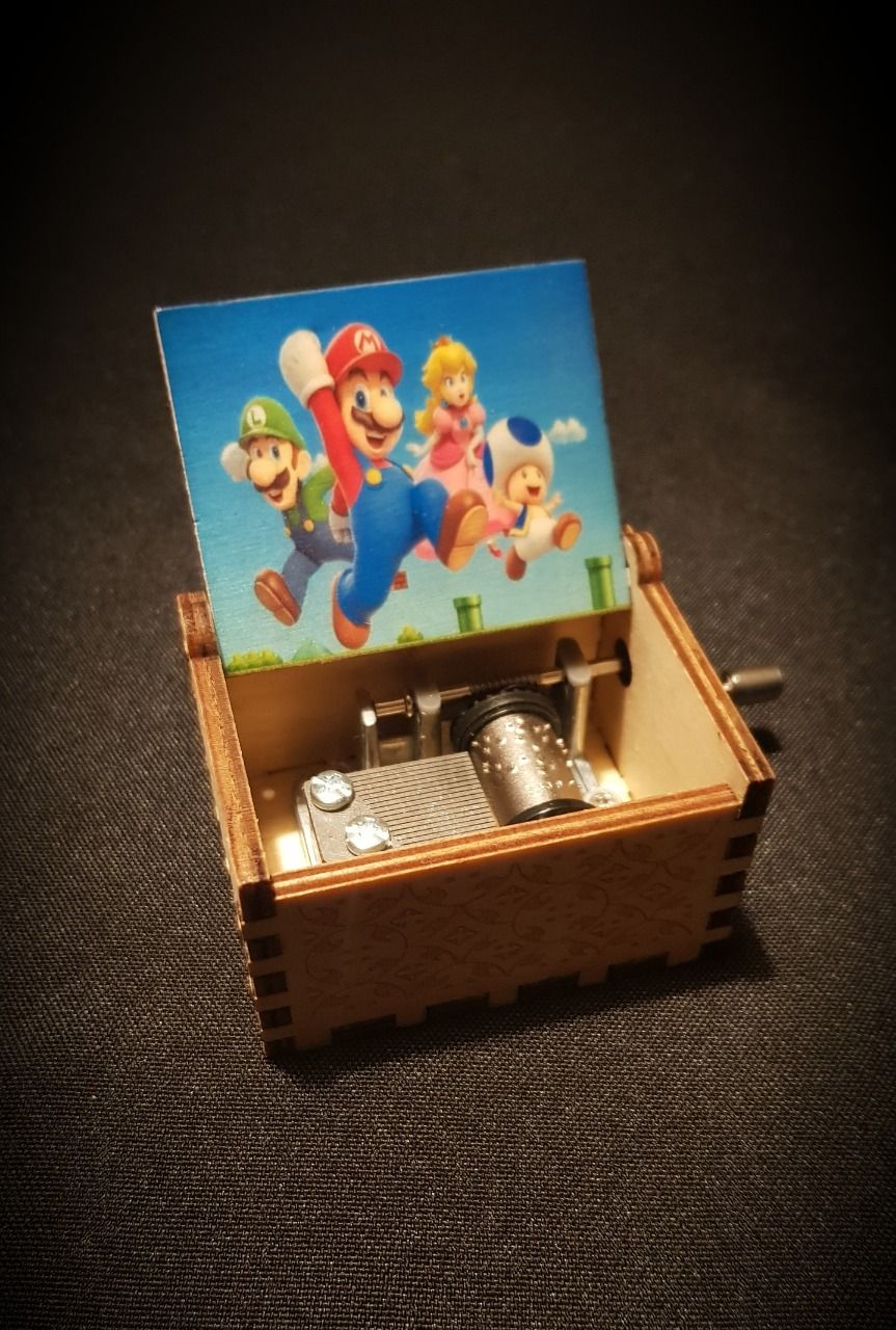 Boîte à musique en bois, Music box Super Mario Bros