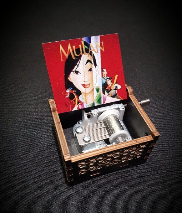 Boîte à musique en bois, Music box Mulan - Reflection