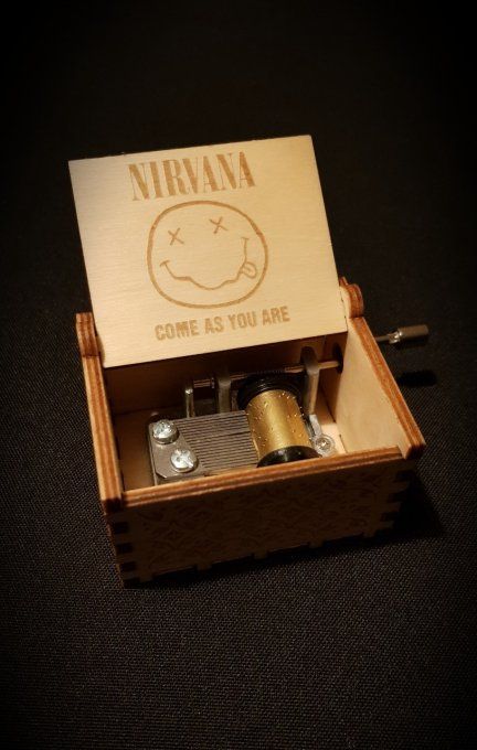 Boîte à musique en bois, Music box Nirvana - Come as you are