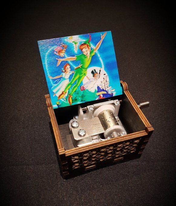 Boîte à musique en bois, Music box Peter Pan - You can fly