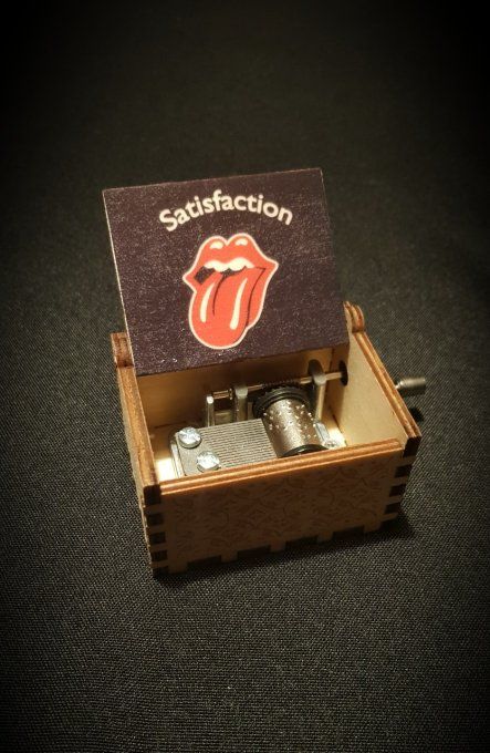 Boîte à musique en bois, Music box Rolling Stones - Satisfaction