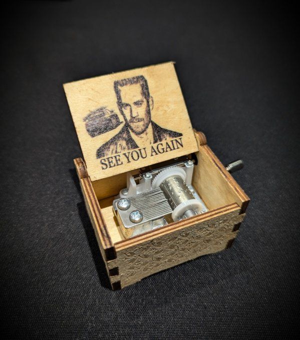Boîte à musique en bois, Music box Fast and Furious - See you again