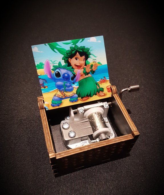 Boîte à musique en bois, Music box Lilo et Stitch - Hawaiian Roller Coaster Ride