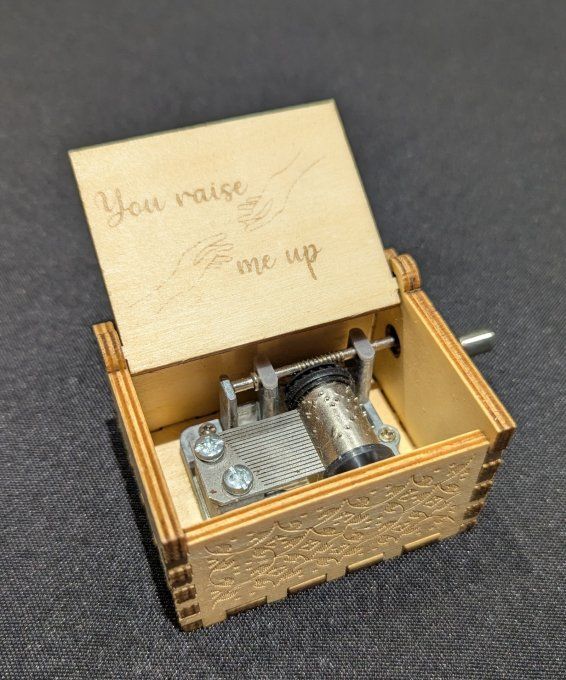 Boîte à musique en bois, Music box Josh Groban - You raise me up