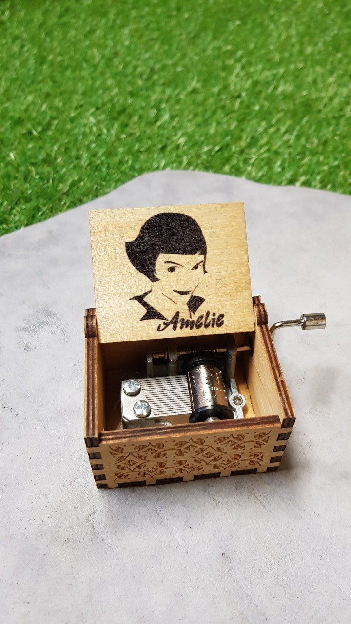 Boîte à musique en bois, Music box Amélie Poulain