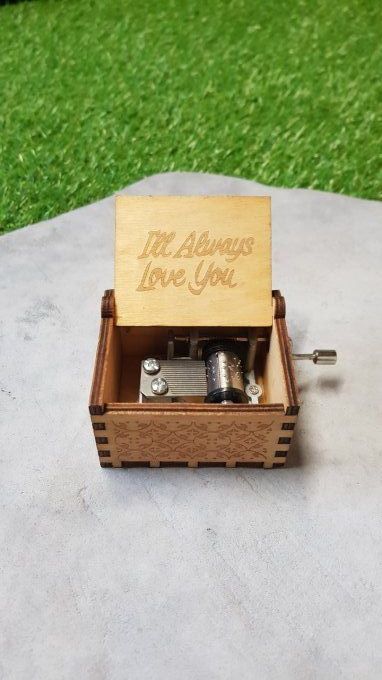 Boîte à musique en bois, Music box Bodyguard - Whitney Houston - I will always love you