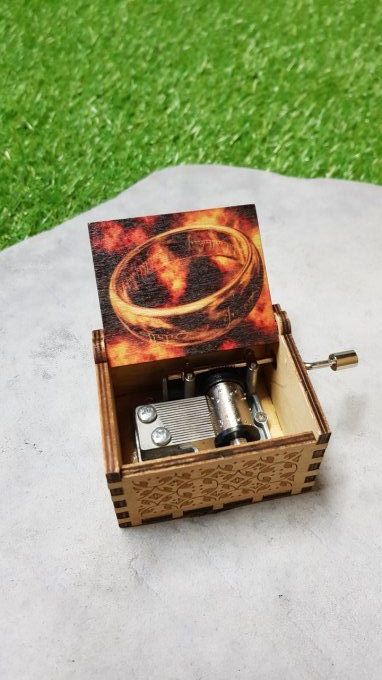 Boîte à musique en bois, Music box Le Seigneur des Anneaux